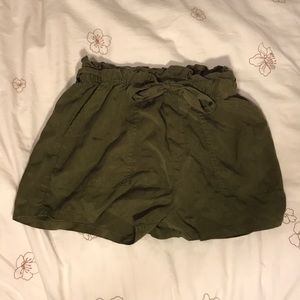 Garage Green Flowy Shorts